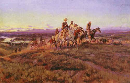 Charles M Russell Men of the Open Range china oil painting image